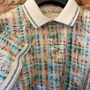 Robert Graham Multi-colored Polo Short Sleeve L